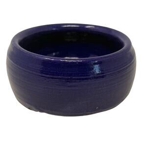 Vintage Blue Studio Pottery Bowl Ashtray Glazed Ceramic 4.75”